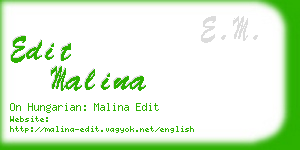 edit malina business card